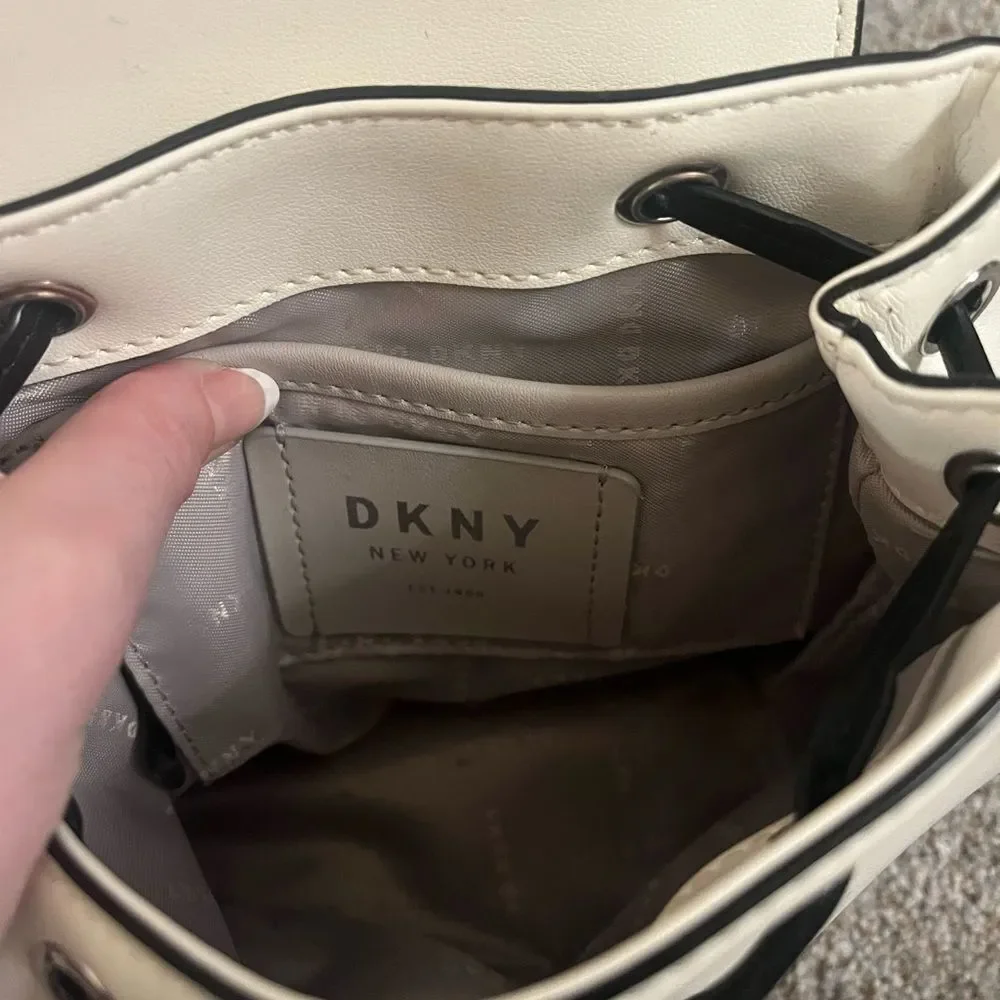 DKNY White and Gray convertible backpack bag